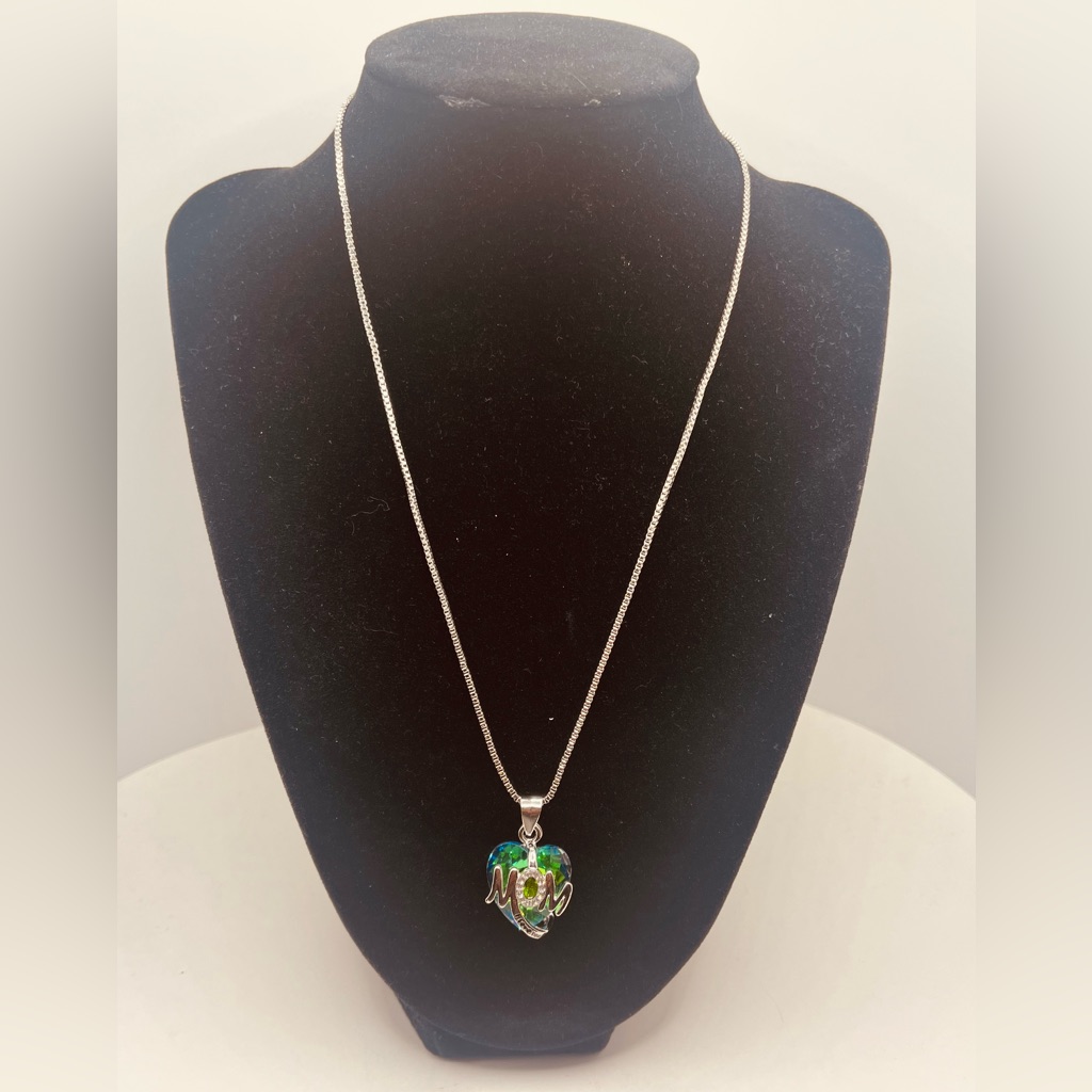 Silver Plated Necklace For Women Mom Design